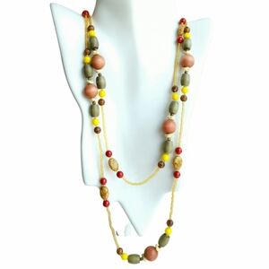 Czech Glass And wood Bead Necklace 🆕